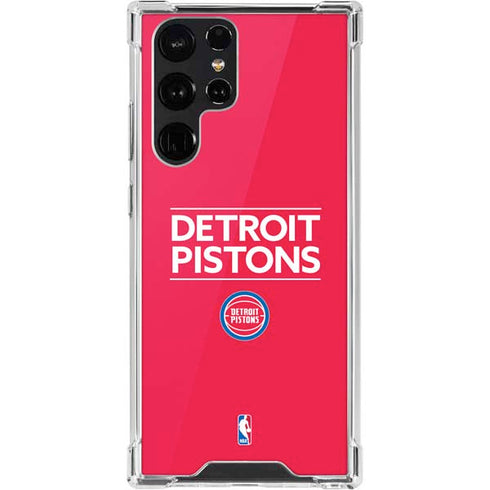NBA Detroit Pistons Standard - Red Galaxy S22 Ultra Clear Case