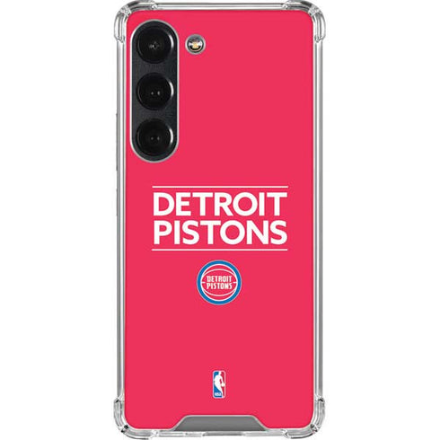 NBA Detroit Pistons Standard - Red Galaxy S23 Clear Case