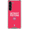 NBA Detroit Pistons Standard - Red Galaxy S23 Clear Case