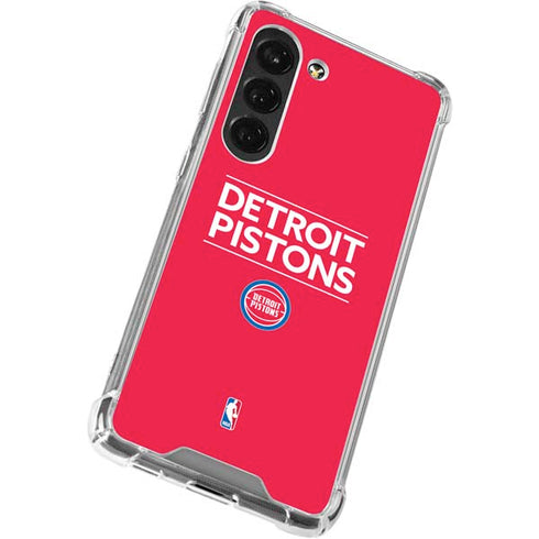 NBA Detroit Pistons Standard - Red Galaxy S23 Clear Case