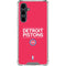 NBA Detroit Pistons Standard - Red Galaxy S23 FE Clear Case