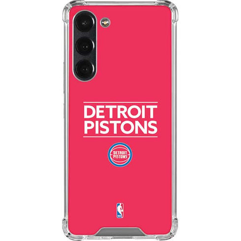 NBA Detroit Pistons Standard - Red Galaxy S23 Plus Clear Case