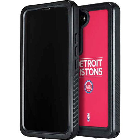 NBA Detroit Pistons Standard - Red Galaxy S23 Plus Waterproof Case