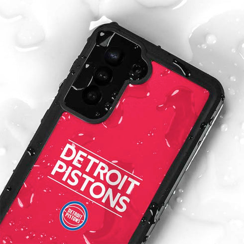 NBA Detroit Pistons Standard - Red Galaxy S23 Plus Waterproof Case