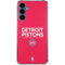 NBA Detroit Pistons Standard - Red Galaxy S24 Clear Case