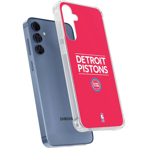 NBA Detroit Pistons Standard - Red Galaxy S24 Clear Case