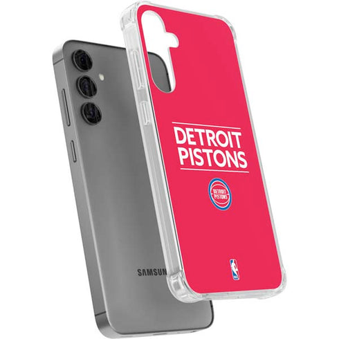 NBA Detroit Pistons Standard - Red Galaxy S24 Plus Clear Case
