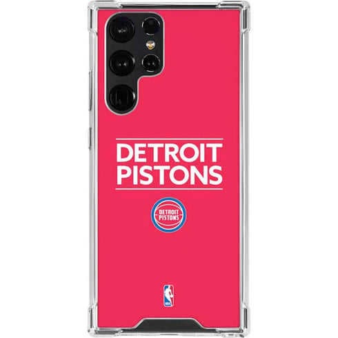 NBA Detroit Pistons Standard - Red Galaxy S24 Ultra Clear Case