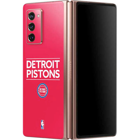 NBA Detroit Pistons Standard - Red Galaxy Z Fold2 5G Skin