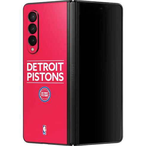 NBA Detroit Pistons Standard - Red Galaxy Z Fold3 5G Skin
