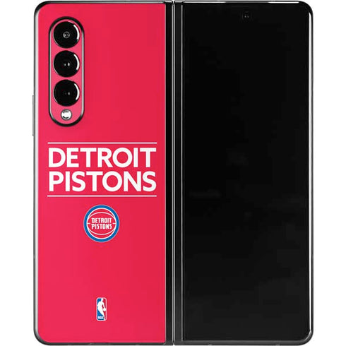 NBA Detroit Pistons Standard - Red Galaxy Z Fold3 5G Skin