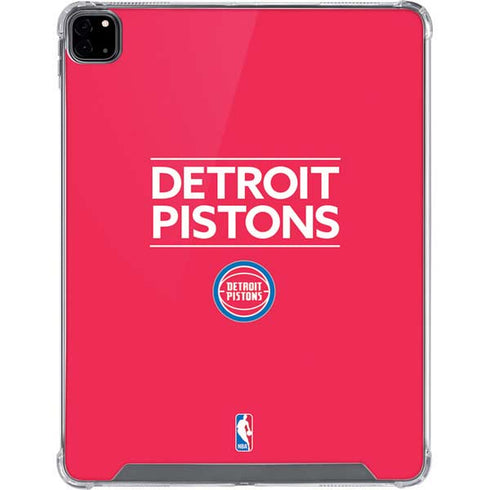 NBA Detroit Pistons Standard - Red iPad Pro 12.9in (2020) Clear Case