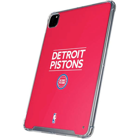 NBA Detroit Pistons Standard - Red iPad Pro 12.9in (2020) Clear Case