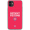 NBA Detroit Pistons Standard - Red iPhone 11 Clear Case