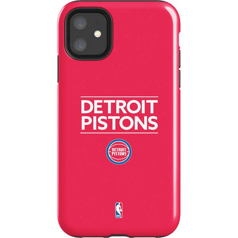 NBA Detroit Pistons Standard - Red iPhone 11 Impact Case
