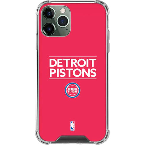 NBA Detroit Pistons Standard - Red iPhone 11 Pro Max Clear Case