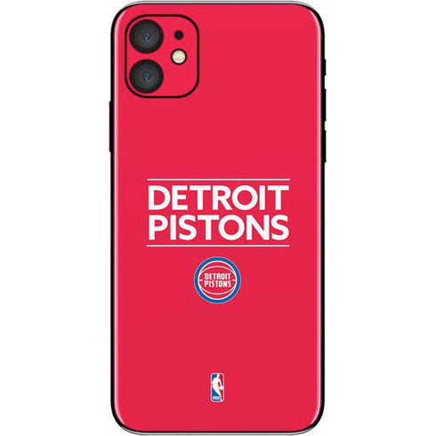 NBA Detroit Pistons Standard - Red iPhone 11 Skin