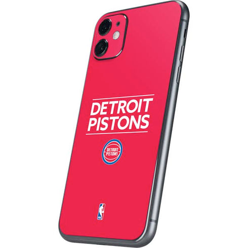 NBA Detroit Pistons Standard - Red iPhone 11 Skin