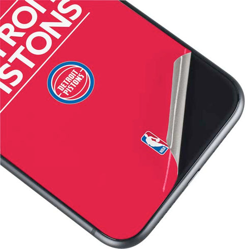 NBA Detroit Pistons Standard - Red iPhone 11 Skin