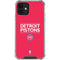 NBA Detroit Pistons Standard - Red iPhone 12 Clear Case