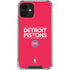 NBA Detroit Pistons Standard - Red iPhone 12 Clear Case