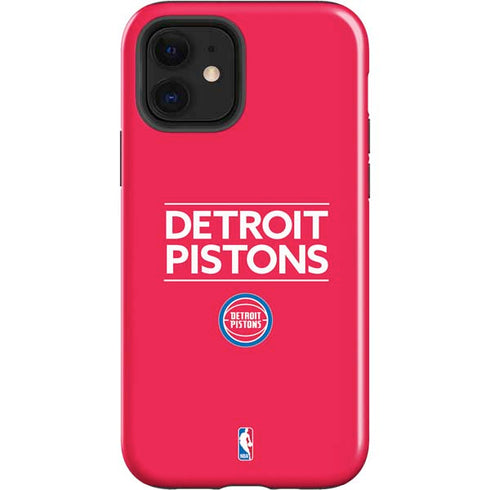 NBA Detroit Pistons Standard - Red iPhone 12 Impact Case