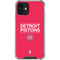 NBA Detroit Pistons Standard - Red iPhone 12 Mini Clear Case