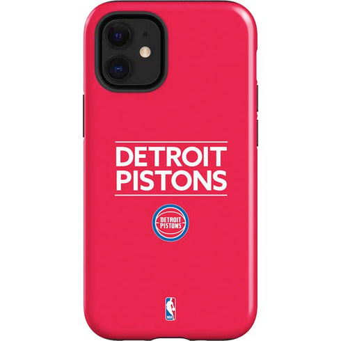 NBA Detroit Pistons Standard - Red iPhone 12 Mini Impact Case