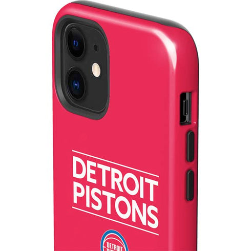 NBA Detroit Pistons Standard - Red iPhone 12 Mini Impact Case