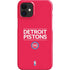 NBA Detroit Pistons Standard - Red iPhone 12 Mini Lite Case