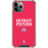NBA Detroit Pistons Standard - Red iPhone 12 Pro Clear Case