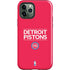 NBA Detroit Pistons Standard - Red iPhone 12 Pro Impact Case
