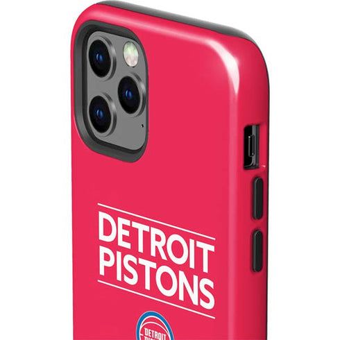 NBA Detroit Pistons Standard - Red iPhone 12 Pro Impact Case