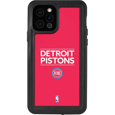 NBA Detroit Pistons Standard - Red iPhone 12 Pro Waterproof Case