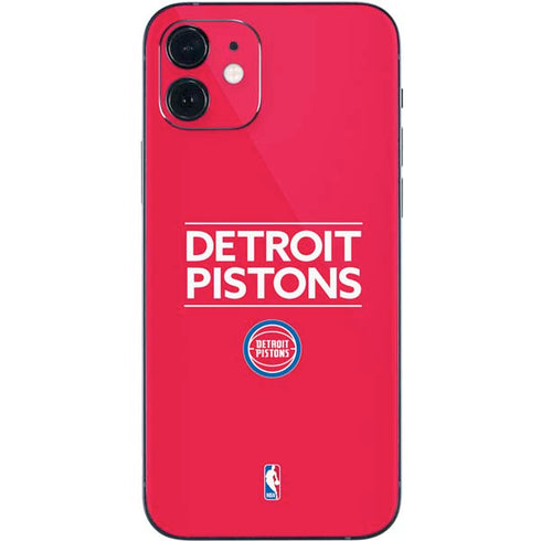 NBA Detroit Pistons Standard - Red iPhone 12 Skin
