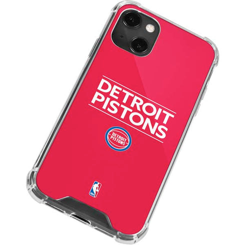 NBA Detroit Pistons Standard - Red iPhone 13 Mini Clear Case