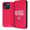 NBA Detroit Pistons Standard - Red iPhone 14 Folio Case