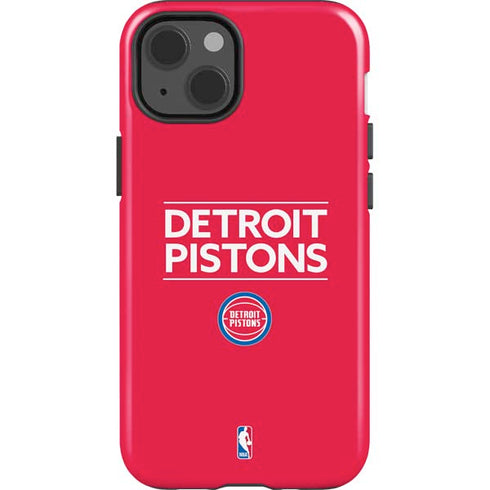 NBA Detroit Pistons Standard - Red iPhone 15 Impact Case