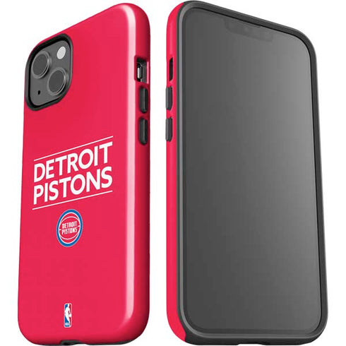 NBA Detroit Pistons Standard - Red iPhone 14 Impact Case
