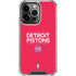 NBA Detroit Pistons Standard - Red iPhone 14 Pro Clear Case