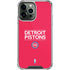 NBA Detroit Pistons Standard - Red iPhone 14 Pro Max Clear Case