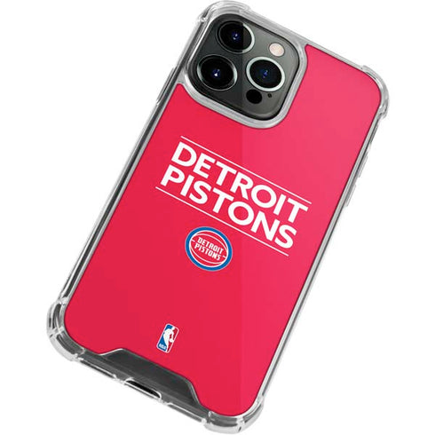 NBA Detroit Pistons Standard - Red iPhone 15 Pro Max Clear Case
