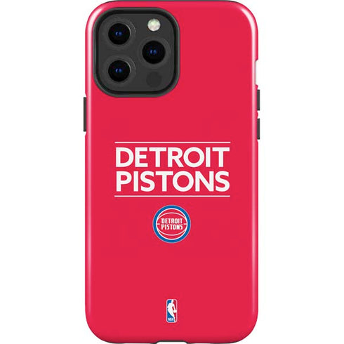 NBA Detroit Pistons Standard - Red iPhone 15 Pro Max Impact Case
