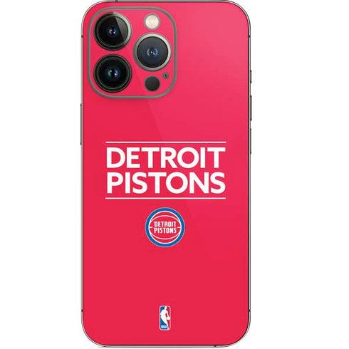 NBA Detroit Pistons Standard - Red iPhone 14 Pro Skin