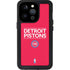NBA Detroit Pistons Standard - Red iPhone 15 Pro Waterproof Case