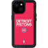 NBA Detroit Pistons Standard - Red iPhone 15 Waterproof Case