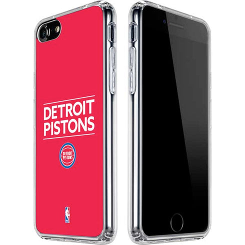 NBA Detroit Pistons Standard - Red iPhone SE (2nd & 3rd Gen) Clear Case