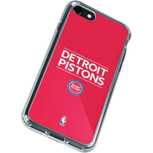 NBA Detroit Pistons Standard - Red iPhone SE (2nd & 3rd Gen) Clear Case