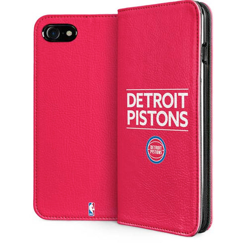 NBA Detroit Pistons Standard - Red iPhone SE (2nd & 3rd Gen) Folio Case