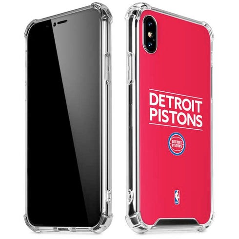 NBA Detroit Pistons Standard - Red iPhone XS Max Clear Case